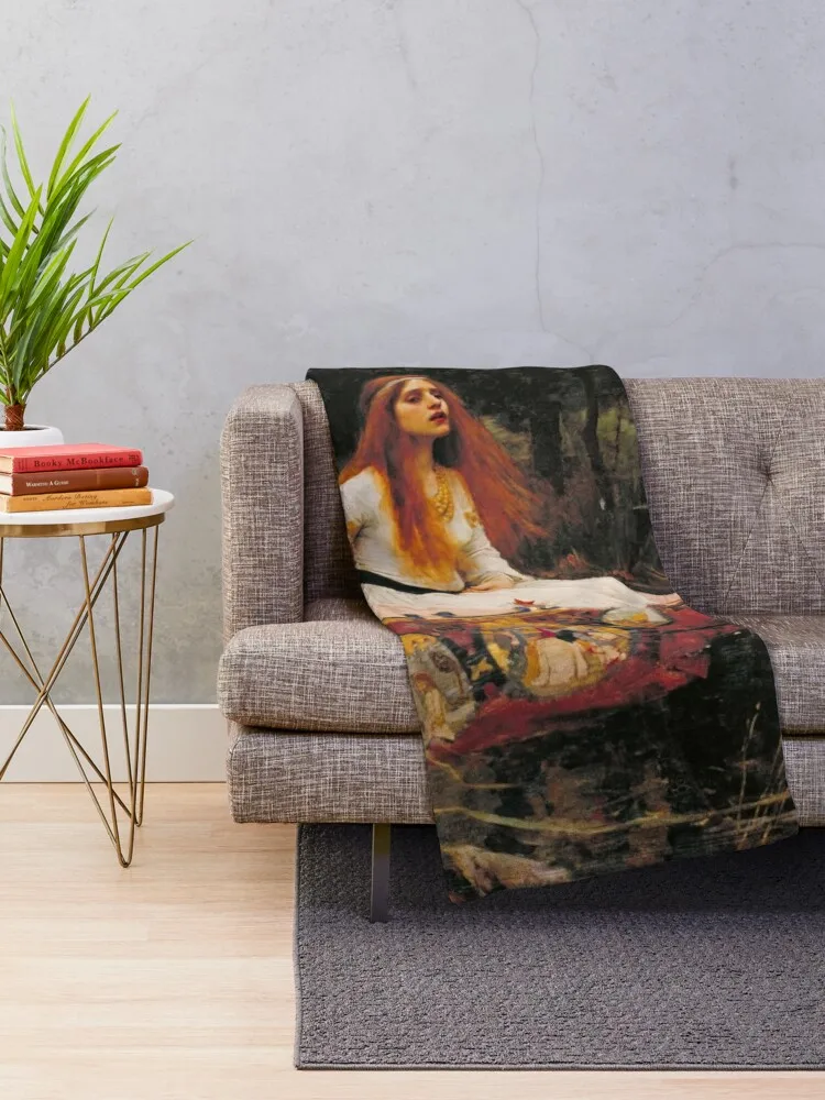 The Lady of Shallot - John William Waterhouse  Throw Blanket Luxury Designer Luxury St Blankets