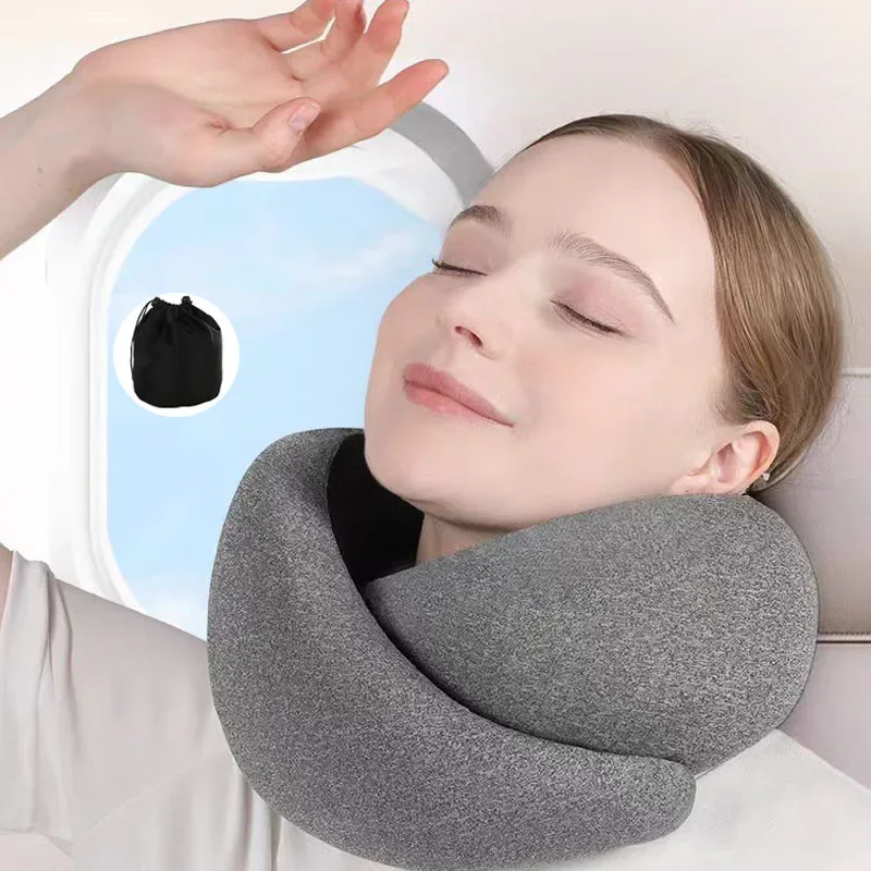 U Shape Memory Foam Neck Pillow Snail Travel Neck Pillows Portable Cervical Vertebra Airplanes Noon Break Pillow Relax