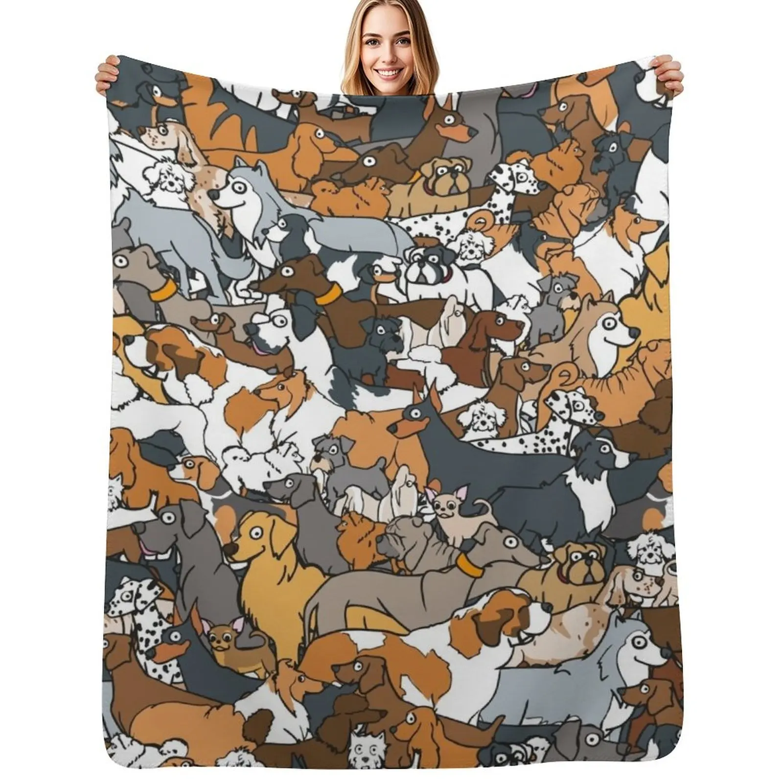 Dogs!!! Throw Blanket valentine gift ideas Thins cosplay anime Sofa Quilt Sofa Sleeping Bag Blankets