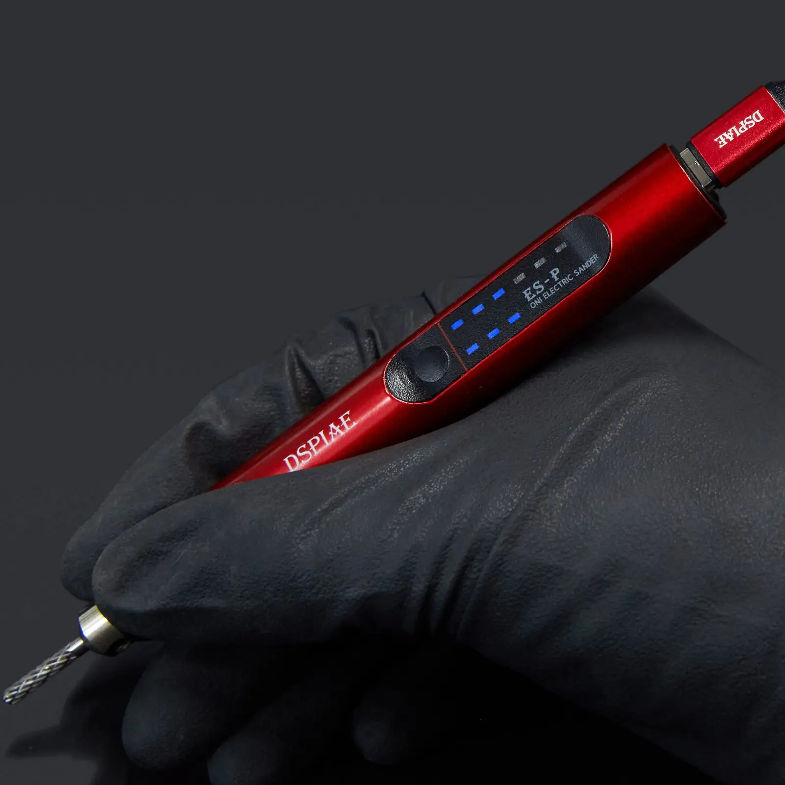 DSPIAE ES-P Di Động Điện Mài Bút Nhám Bút Công Cụ Điện Đỏ Đen Loại Bút Mini Nhám Mài Máy 10W 300MA
