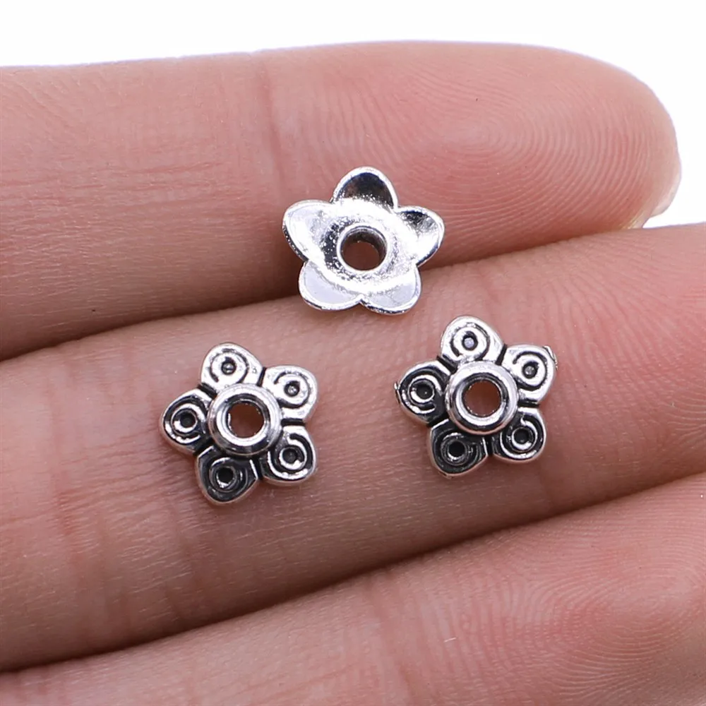 

Wholesale 500pcs/bag 9x9mm Flower Bead Caps Beads Caps Flower Torus DIY Spaced Apart Jewelry Finding Accessories