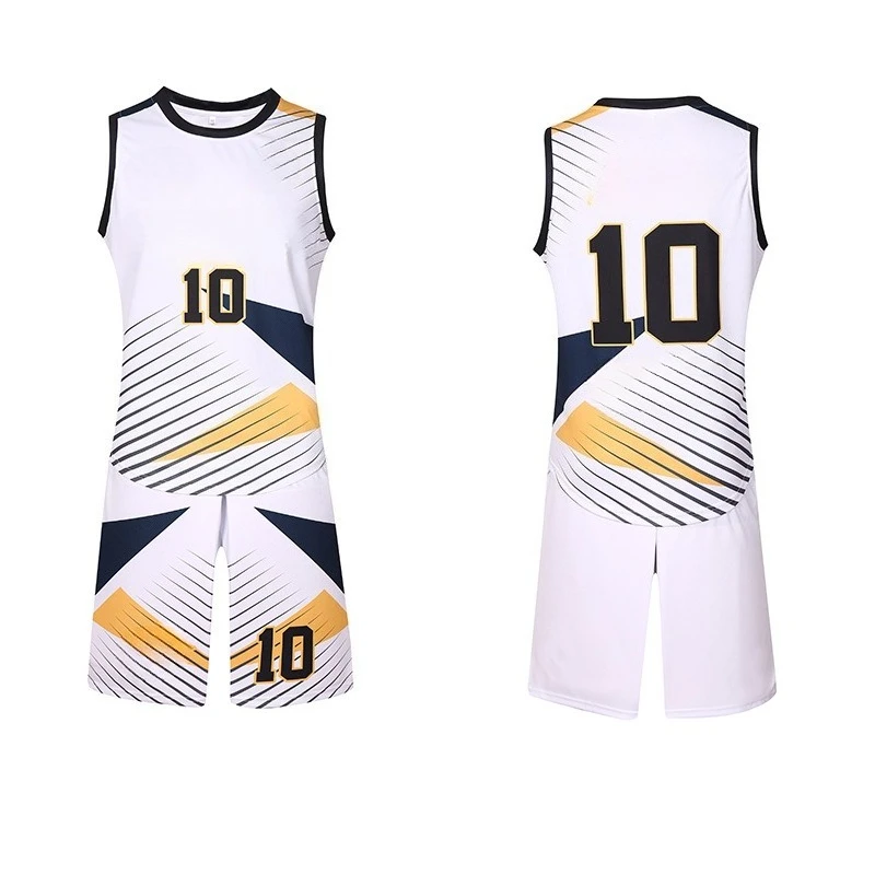 

American Basketball Jersey Set Breathable Quick-drying Shirt Shorts Kids Game Jersey Men Women Sports Training Suit Can Printing