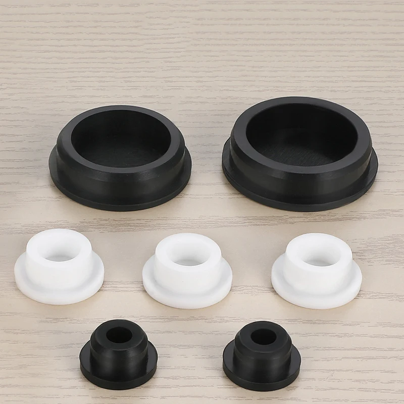 White/Black Silicone Plug Circular Rubber Plug Elastic Sealing Plug Circular Pipe Hole Bore 6.8mm-161.5mm