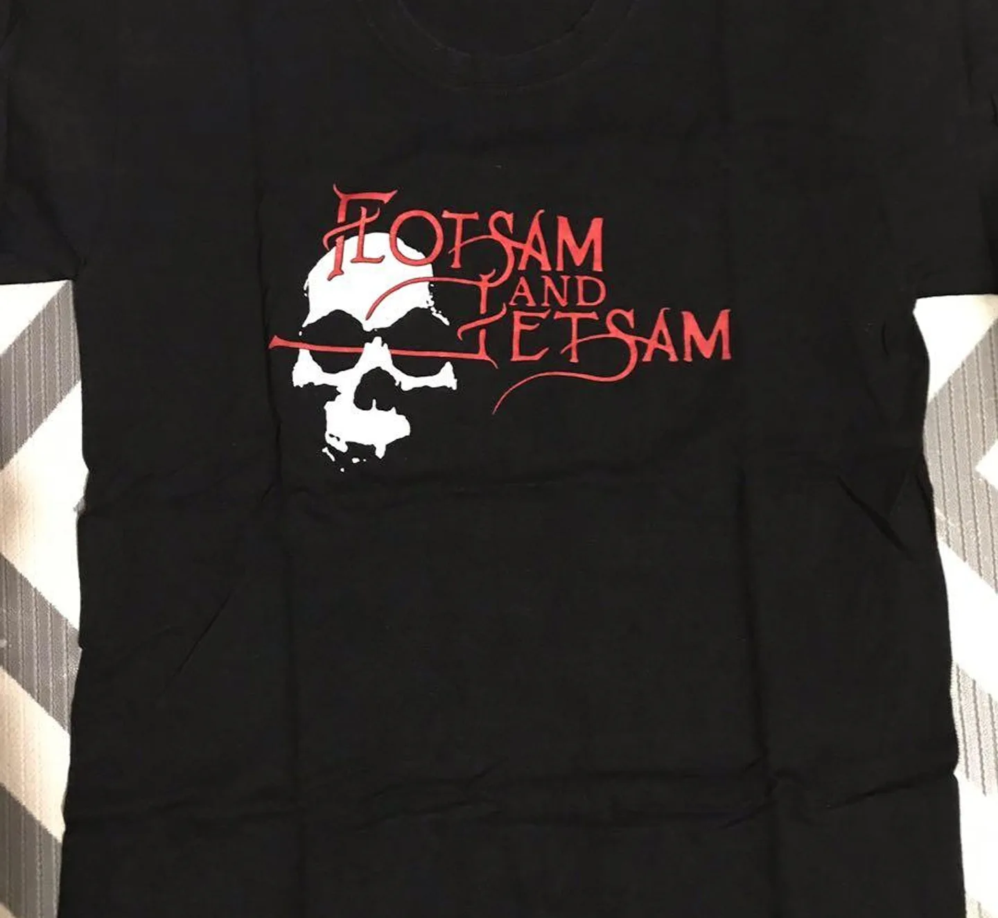 RETRO Flotsam and Jetsam Skull T shirt Black All Sizes S 5Xl TA5301