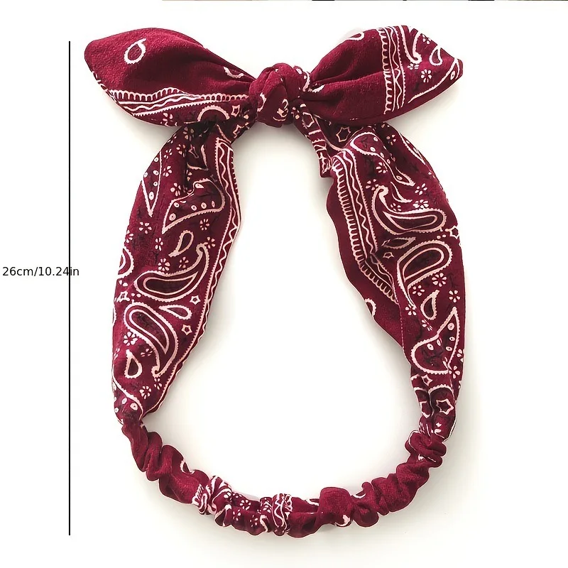 New Women Suede Soft Solid Print Headbands Vintage Boho Cross Knot Elastic Hairbands Bandanas Girls Hair Bands Hair Accessories image 6