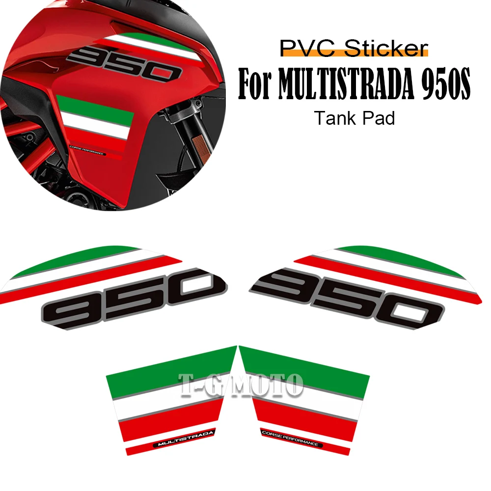

Motorcycle Tank Pad Grips Gas Fuel Oil Knee Fairing Fender PVC Stickers Decals For Ducati MULTISTRADA 950S 950 S