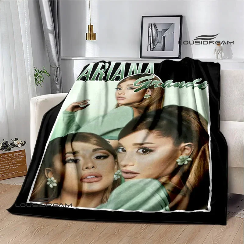 Singer Ariana grande printed blankets Warm Flannel Blankets Soft and Comfortable Home Travel Blanket bed linings Birthday Gift