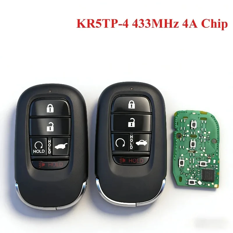 KR5TP-4 For Honda Accord Civic HR-V CR-V Pilot 2022 2023 2024 2025 Smart Key Remote Fob A3C0775510100 433MHz 4A Chip