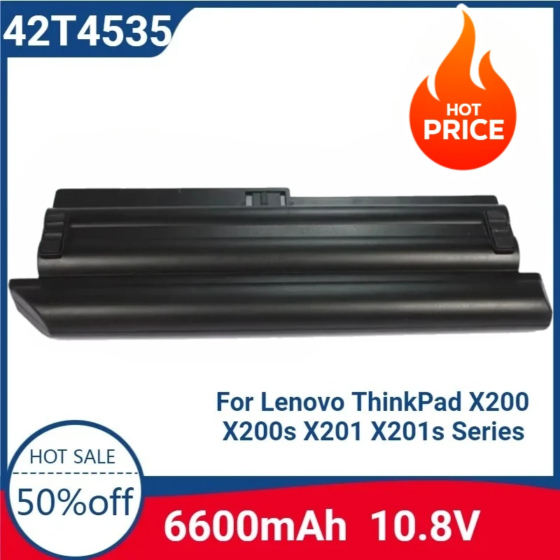 

For 42T4535 42T4534 6600mAh Laptop Battery For Lenovo ThinkPad 42T4538 42T4540 42T4543 42T4647 X200 X200s X201 X201s Series