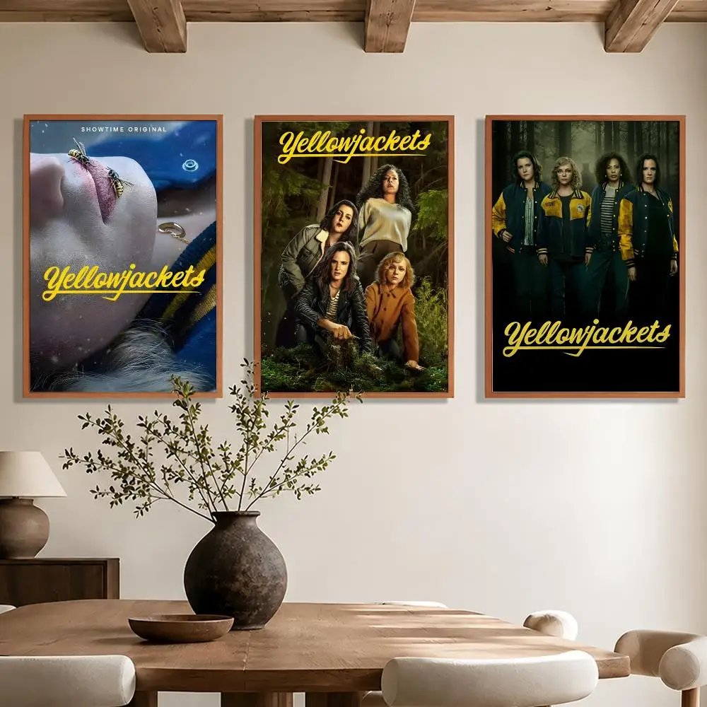 TV Yellowjackets Poster Waterproof Self-adhesive Stickers, Coffee Dorm Bedroom Wall Decals, Gift