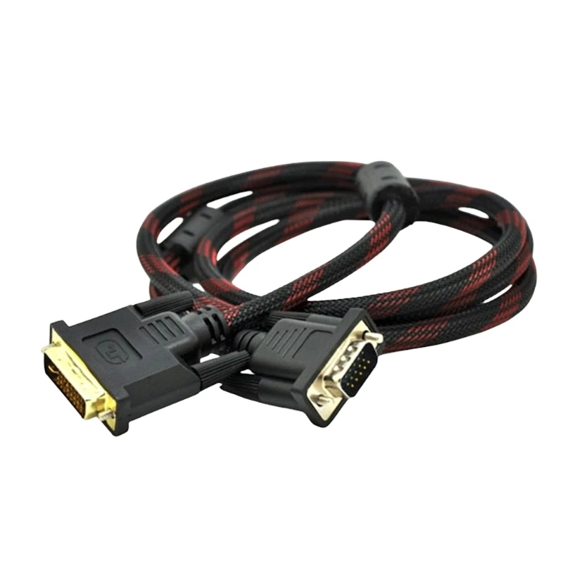 Q6PA Older Screen 24+5 to VGA Cable, 1.5M 24+5 Male to VGA Male Video Cord for Desktop Display Viewing, Home Office Monitor Use