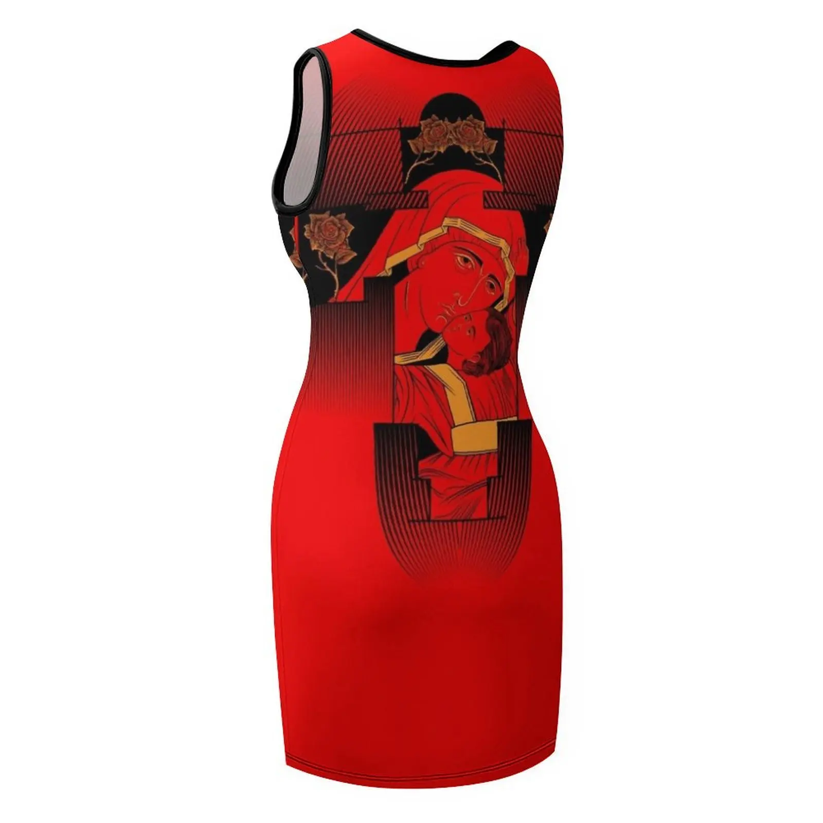 빨간색 부드러운 민소매 선드레스 고급 여성 파티 드레스 이브닝 프롬 고급 여성 파티 드레스 여성 의류