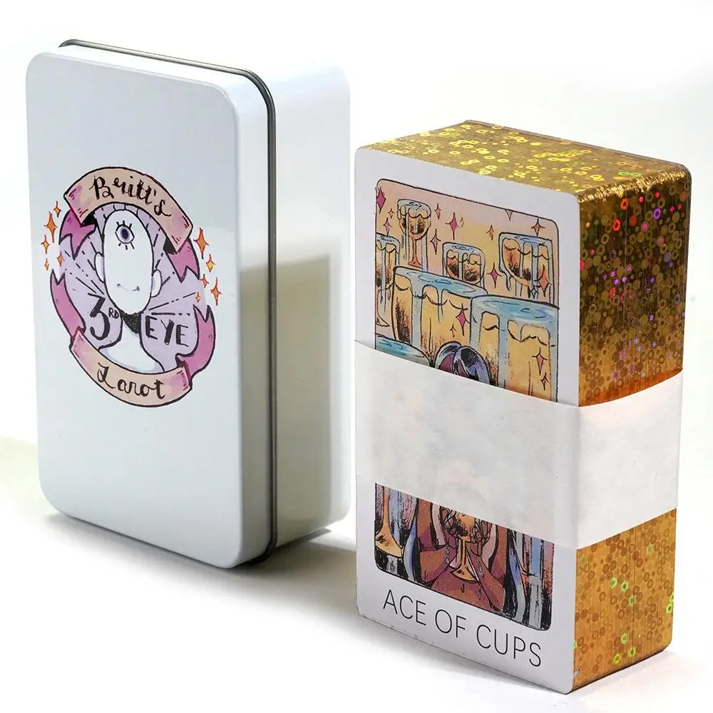 

10.3*6 cm Britt's Third Eye Tarot in A Tin Box with Guidebook 78Pcs