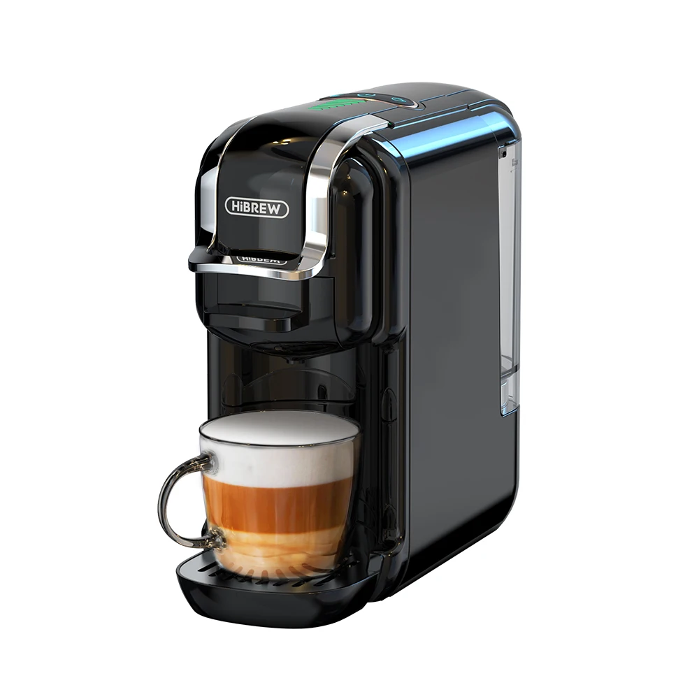 HiBREW Koffiemachine voor meerdere capsules, warm/koud, Dolce Gusto, melk, Nespresso, ESE pod, gemalen koffie, cafetaria, 20 bar, 5-in-1