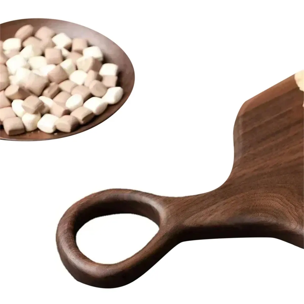 

2026 NEW Black Walnut Vegetable Board, Wooden Steak Bread Tray, Solid Wood Cutting Board Set, Complementary Food Board
