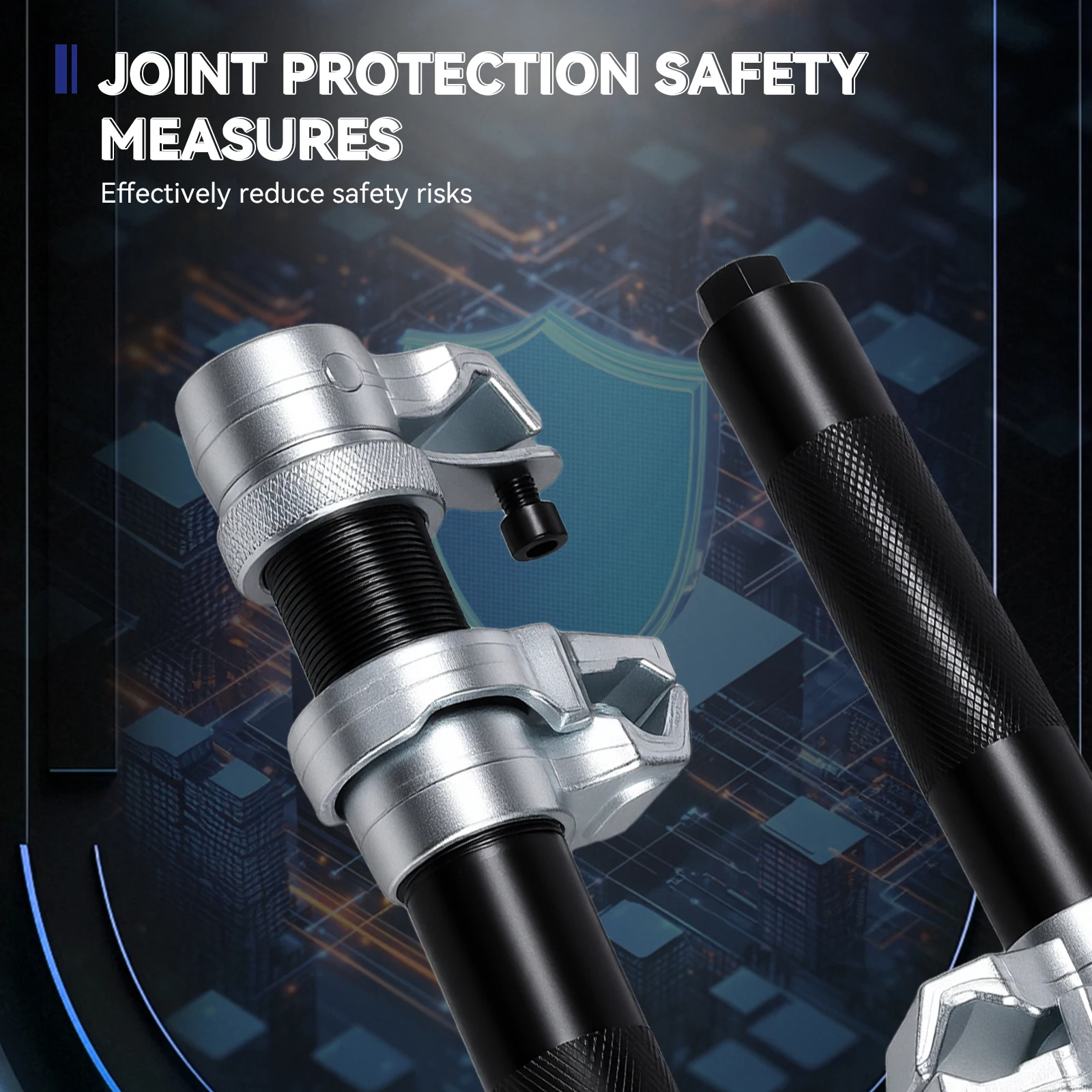 Podofo Universal Federbeinspanner Werkzeug Auto Stoßdämpfer Federspanner Reparatur Spezialwerkzeug Stoßdämpfer Federentferner Stoßdämpfer Werkzeug Spiralfeder Spanner Werkzeugset mit Tragetasche für Autoreparatur – Detail 6