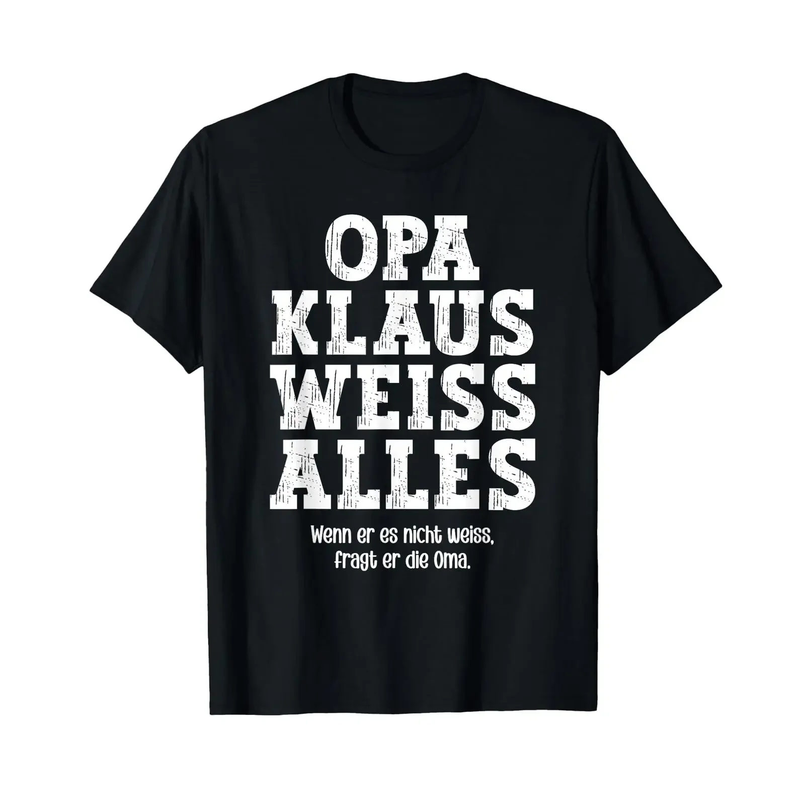 T Shirt with German Text quot Bester Opa Klaus Language vintage Washed Stylish Versatile streetwear Casual homme Breathable