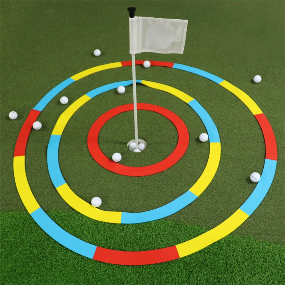 

Golf Putter Game Targets Circle, Silicone Material Waterproof Wear-resistant, Chipping Pitching Swing Putting Training Aid