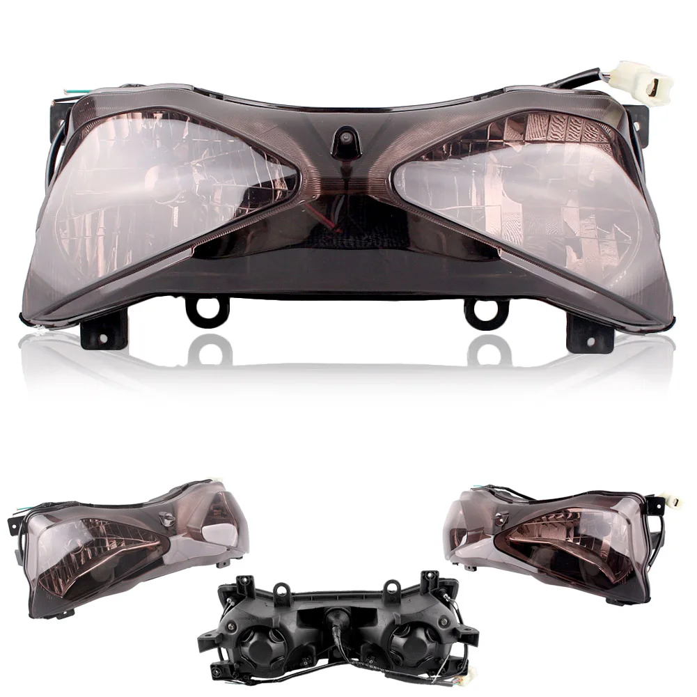 Motorcycle Front Headlight Lighting Lamp Head Light For Kawasaki Ninja ZX6R 2003 2004 ZX-6R Brown