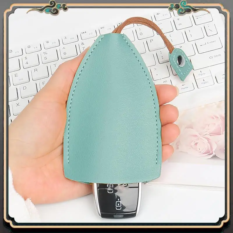 M45K-8Pack Pull Out Key Case, Pull-Out Cute Large-Capacity Car Key Case, Stylish PU Leather Key Wallets Durable view 3