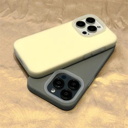 Jelly Liquid Silicone Bumper Shockproof Phone Case for iPhone 16 15 pro max 14 16pro 13 11 12 Lens Protective Candy Color Cover