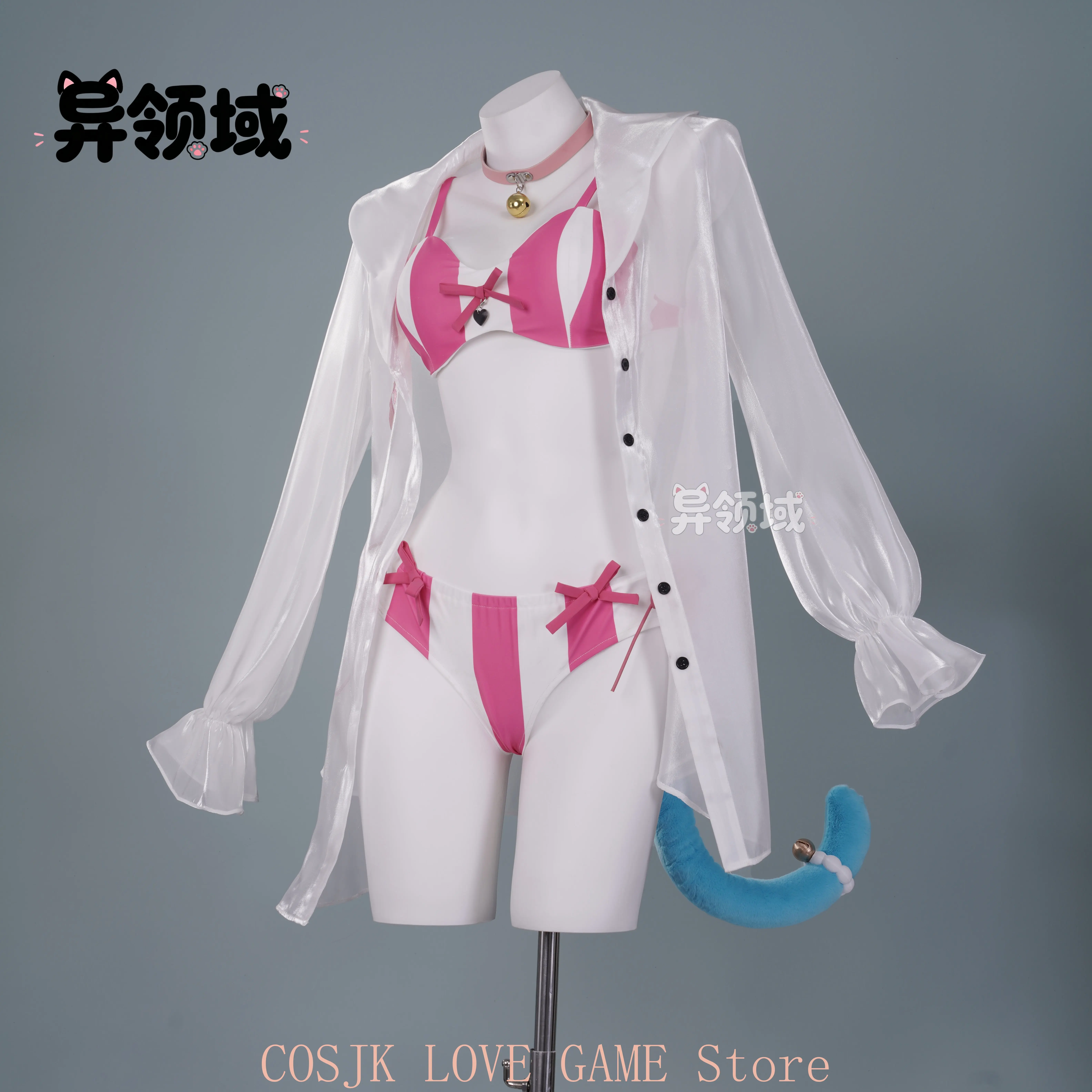

Anime Neverness To Everness Mint Cosplay Clothes Kawaii Summer Sexy Nightwear Bikini Swimsuit Transparent Coat Carnival Outfit