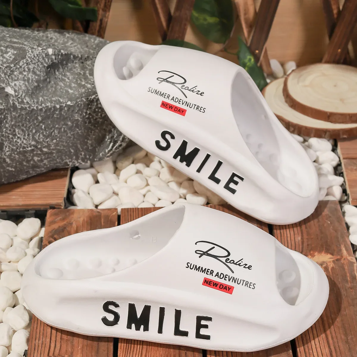 

Спортивные модные персонализированные тапочки для отдыха на открытом воздухе, мужские пляжные крутые тапочки, двухцветные, с толстой подошвой, оптовая продажа, новинка 2023 года