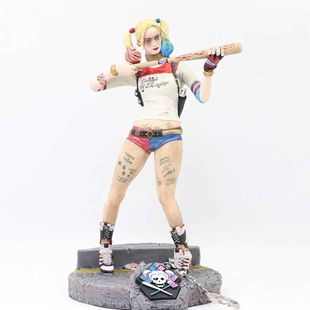 23cm Escuadrón Suicida DC chica fea Harley Quinn muñeca de movilidad conjunta juguetes Pvc Anime estatuilla modelo decoración de escritorio regalos