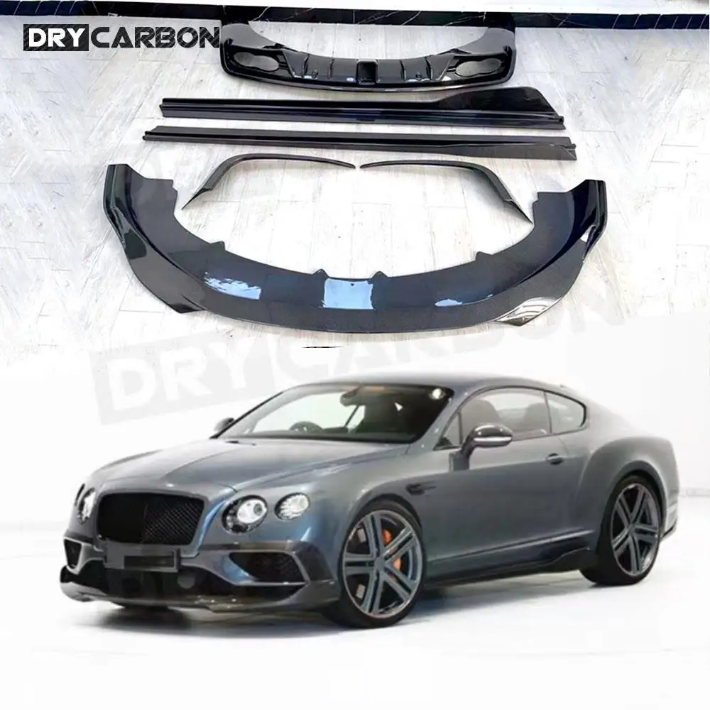 

S Style Body Kits for Bentley Continental 2015 2016 2017 Carbon Fiber Front Lip Rear Spoiler Side Skirts Trunk Rear Wing