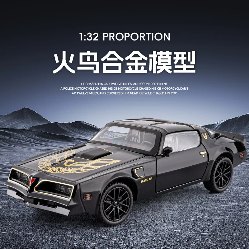 

Модель автомобиля Firebird 1:32 из сплава, с амортизацией рулевого управления, детская игрушка, подарок, коллекционная литая модель из сплава