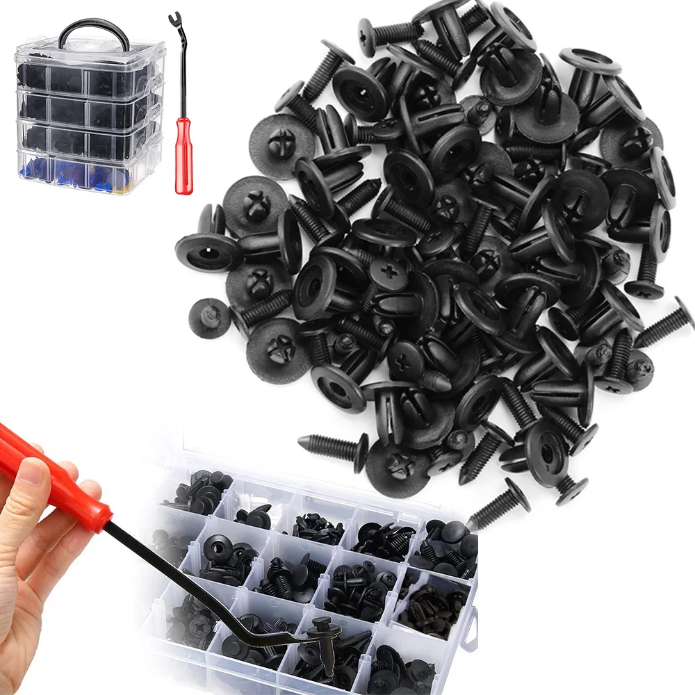 Auto-Befestigungsclips, Auto-Stoßstangen-Halteklammern, Push-Niete, Türverkleidung, Kotflügel-Clip, Sortiment-Set für Universalfahrzeuge – Detail 5