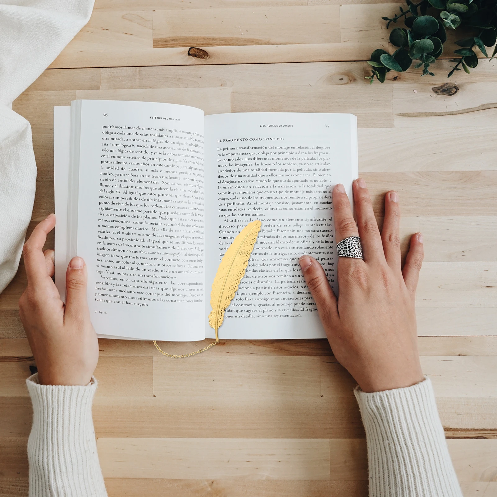 1 set metalen bladwijzer Premium messing natuurlijke stijl bladwijzer Geschikt studenten Schrijvers Lezers Boek Decoratieve bladwijzer