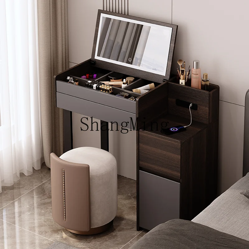 

HJ new minimalist flip dresser chest cabinet integrated light luxury high-end bedroom makeup table
