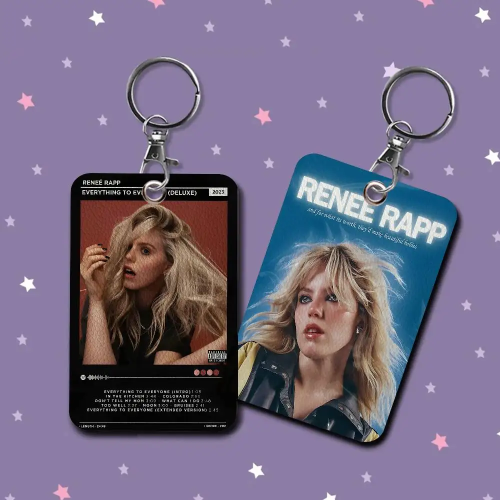 مغني البوب الممثل R-Renee R-Rapp المفاتيح حاملي بطاقات كيرينغ البنك حافلة معرف بطاقات الائتمان سلسلة حلقية رئيسية #2