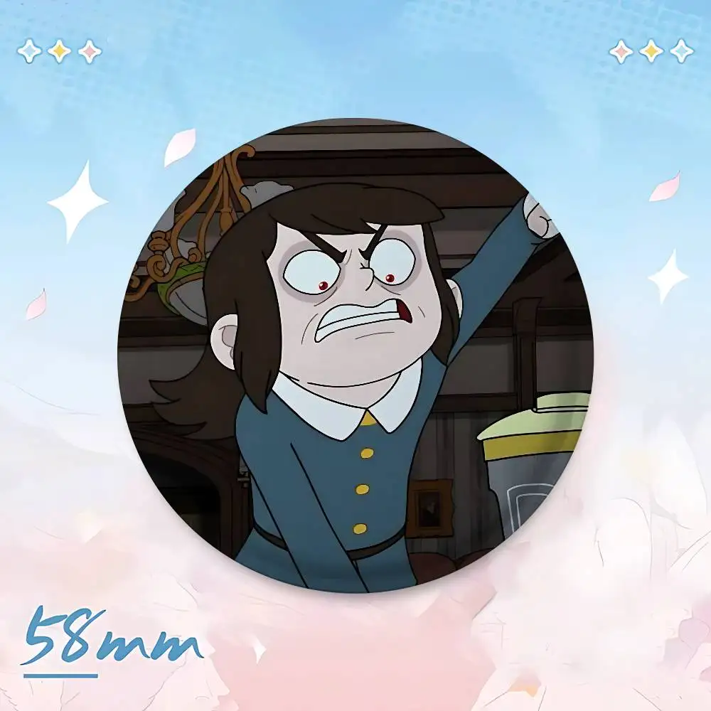 H-مسكون فندق شارات الإبداعية صفيح زر دبابيس بروش الإبداعية يقتبس شارة الملابس على ظهره مجوهرات هدية للأطفال الأصدقاء