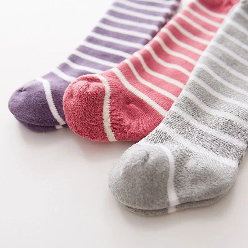 Kaus Kaki Bayi Perempuan Kaus Kaki Setinggi Lutut Lucu Bayi Baru Lahir Kaus Kaki Panjang Katun Putri Anak-anak Mather Aksesori Bayi