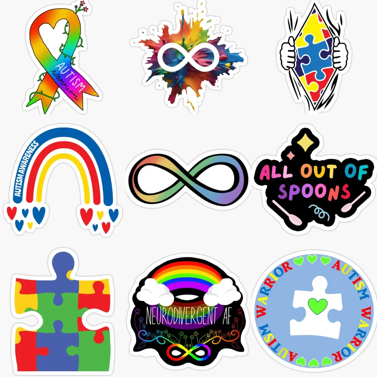 

Autism Awareness Care Autism Color Jigsaw Creative Sticker for Decorate Car Van Window Wall Fridge Decal Accessorie