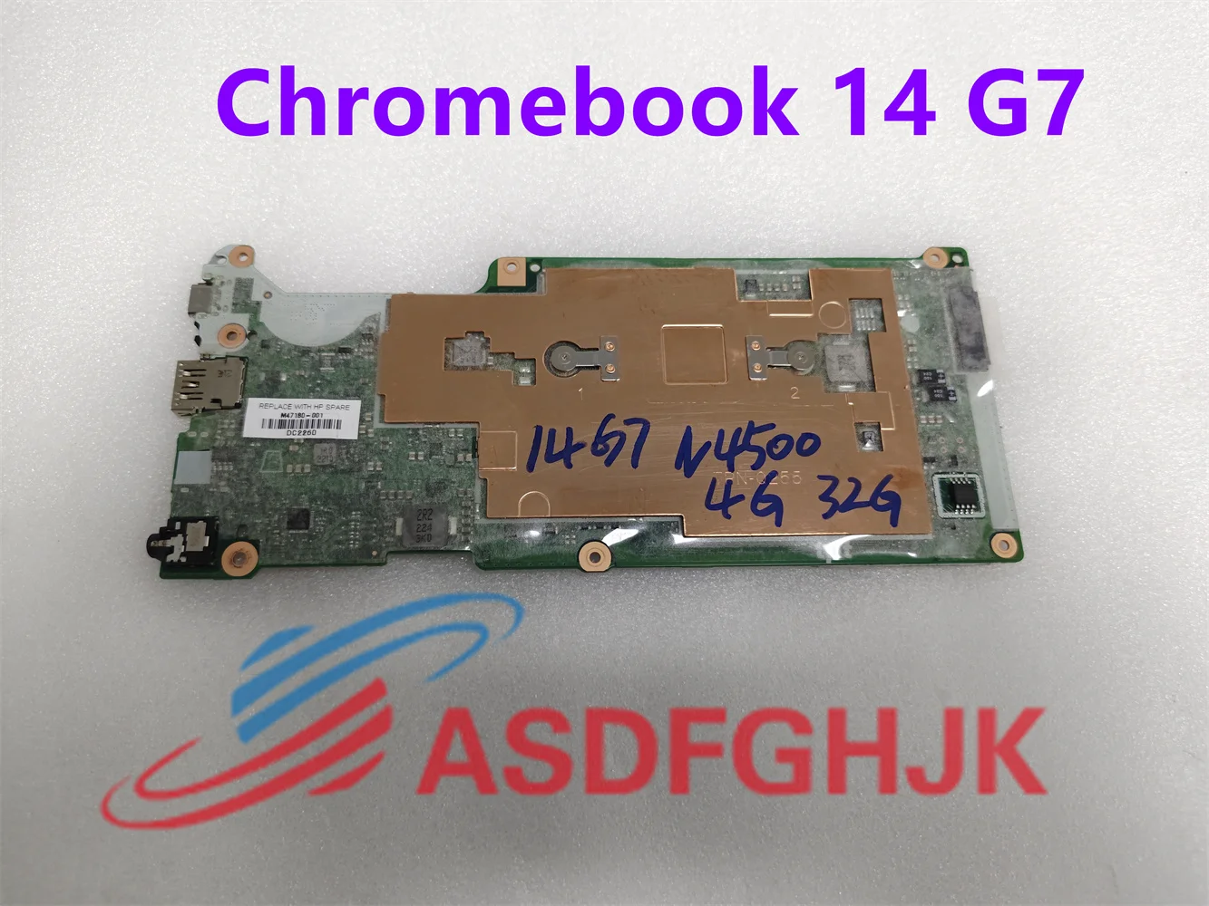 

Original M47180-001 for HP Chromebook 14 G7 laptop motherboard UMA N4500 CPU 4GB 32G/64G DA00GLMB6I0 REV:I test OK shipped