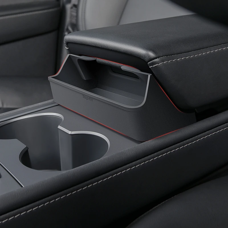 For Tesla Model 3 Model Y Center Armrest Hidden Storage Box Center Console Storage Organizer Interior Accessories