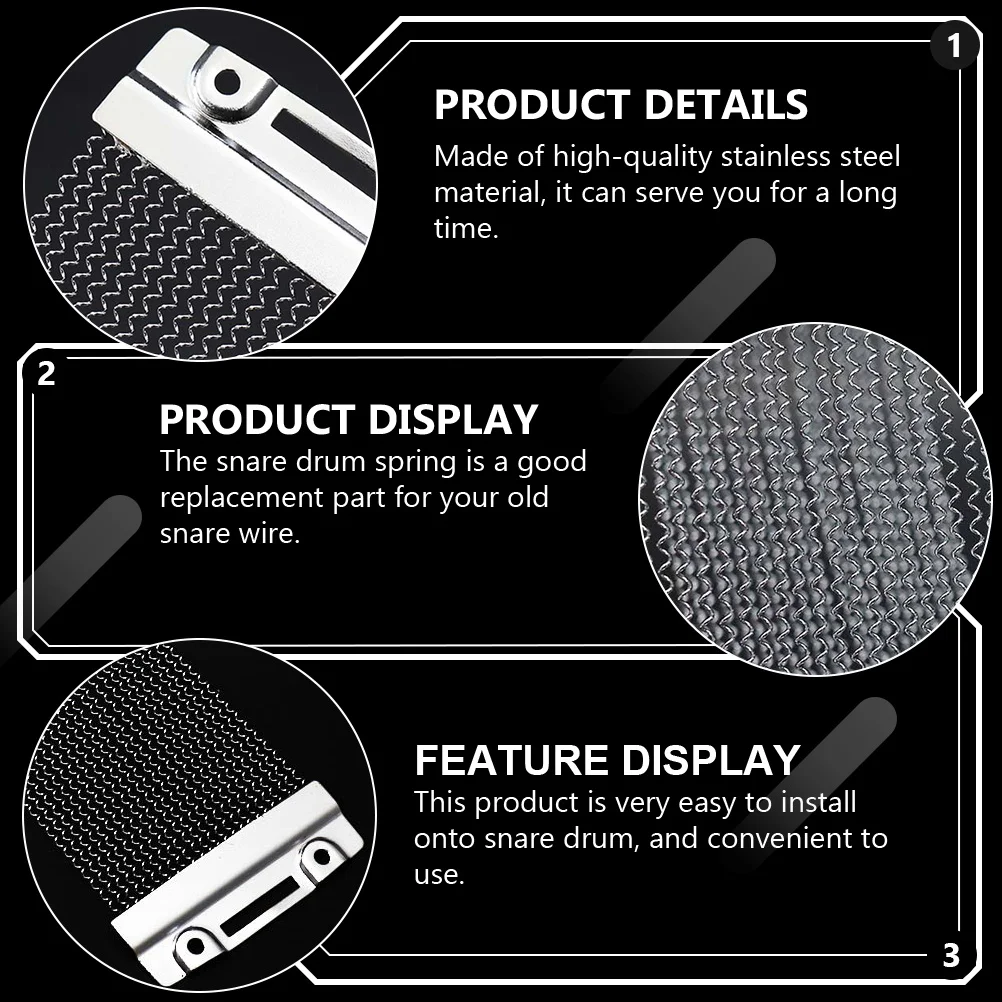 

1Pcs Snare Drum Stainless Steel Sand Belt Replacement Durable Snare Wire Practical Percussion Instrument Accessory Small Drum