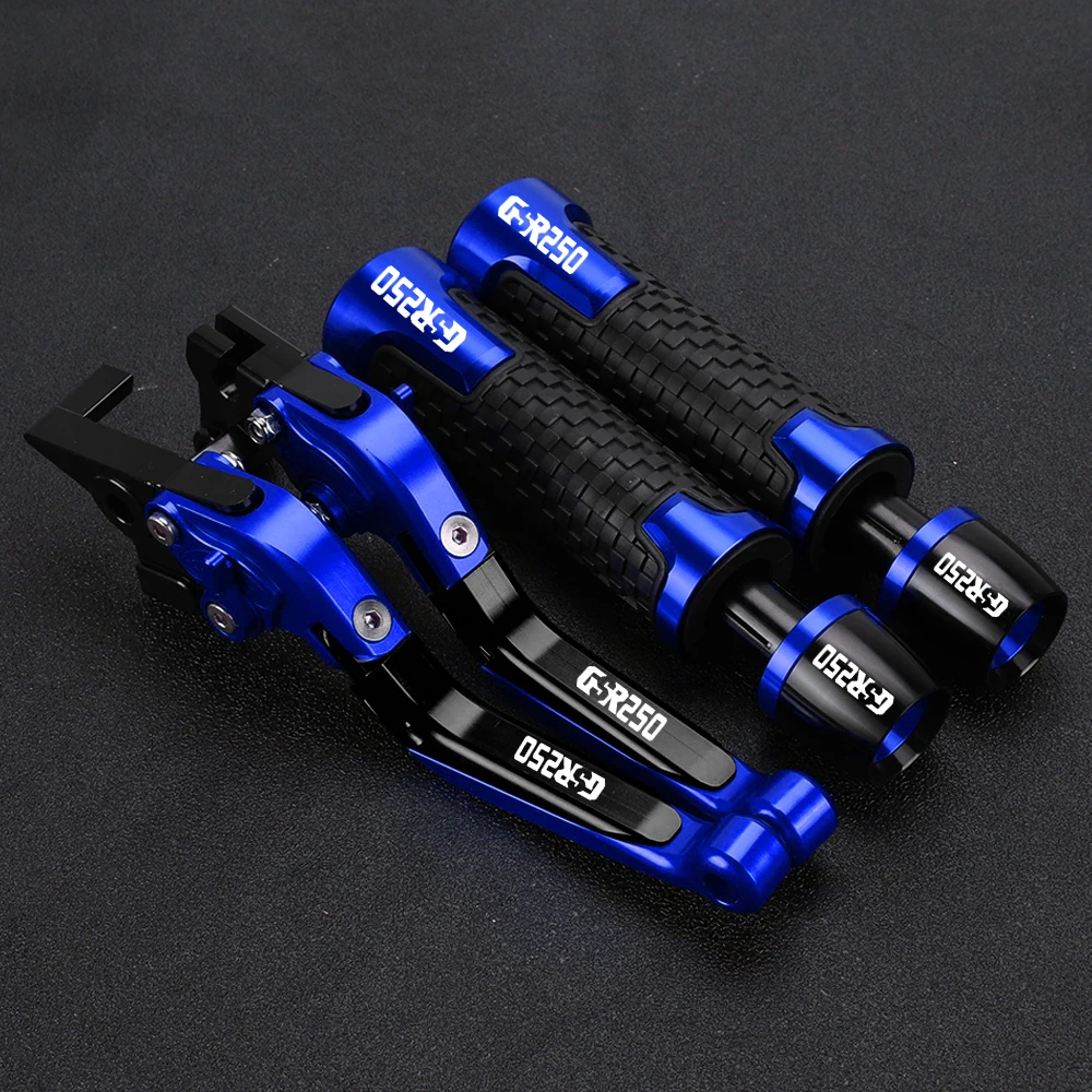 

Motorcycle Accessories Aluminum Adjustable Brake Clutch Levers Handle Bar End Grips Caps CNC For SUZUKI GSR250 2013 2014-2017
