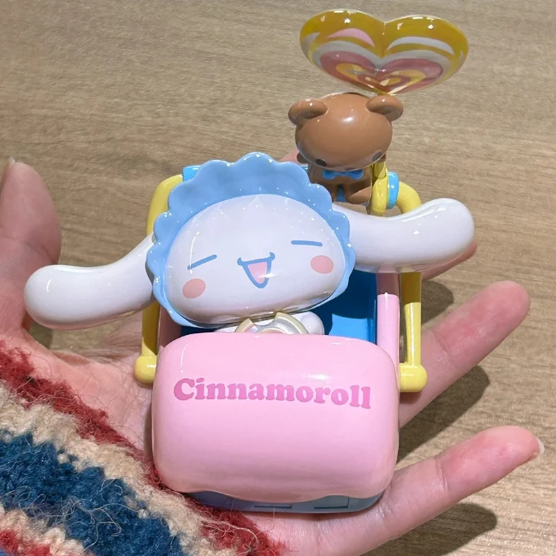 Sanrio comida diversão série caixa cega minha melodia cinnamoroll pochacco pompom purin kuromi kawaii anime figura brinquedo decoração menina presente de natal