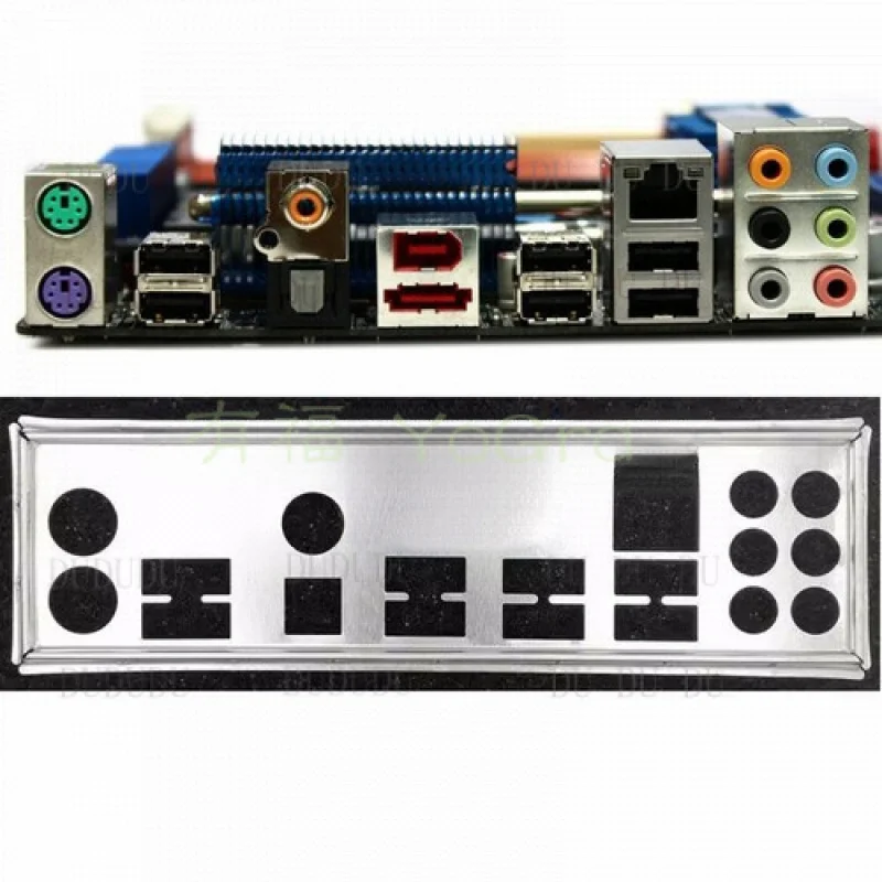 

D NEW Shield Backplate FOR ASUS P6T、P6T SE、M4A79T DELUXE IO I/O Shield Back Plate