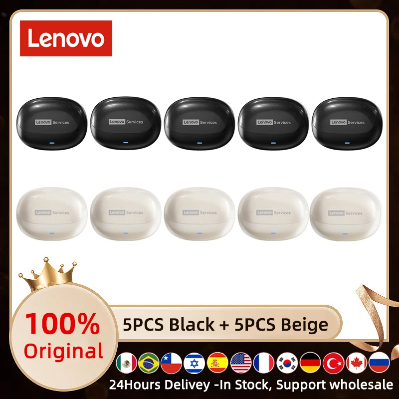 5/10PCS Lenovo LE257 Hoofdtelefoon TWS Draadloze Bluetooth 6.0 HiFi Geluid ENC Oproep Ruisonderdrukking Touch Control met Microfoon Oortelefoon