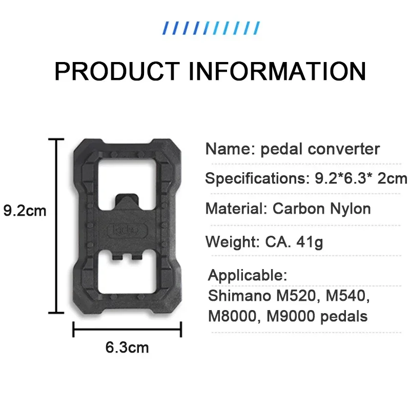 Convertitore pedale bici adattatore pedale Clipless per bicicletta adatto SPD per Shimano M520/M540/M8000/M9000 sistema convertitore pedali bici da