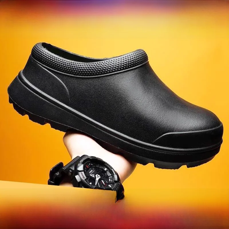 

Men's Chef Work Shoes Black Breathable Casual Kitchen Shoes Women's Anti-slip Waterproof Oil-resistant Nurse Shoes for Work