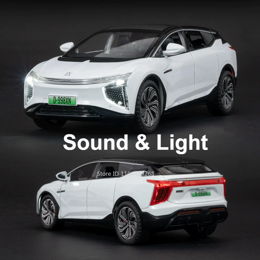 Schaal 1:22 HiPhi X Suzuki Hustler Automodel Speelgoed Geluid Licht Trek Legering Diecast Voertuigen Modellen Decoratie Verjaardagscadeau