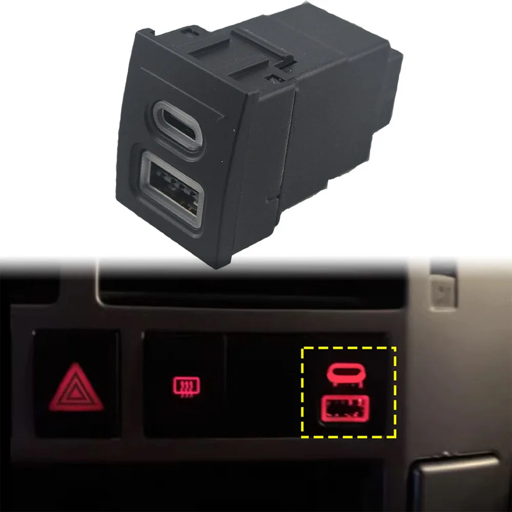 

As Shown In The Figure USB Car Fast Charge Car Charger With Quick Installation Lightweight Design Non-deformation