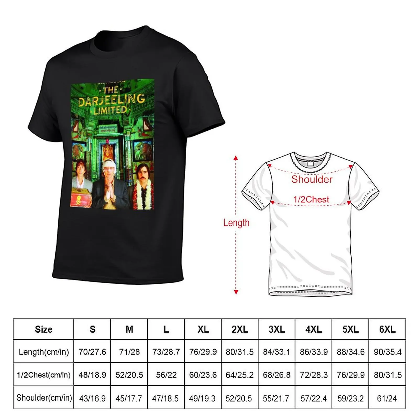 เสื้อยืดผู้ชาย ADVENTURE The darjeeling Limited เสื้อยืดรุ่นเฮฟวีเวตความงามเสื้อผ้าช่องว่าง