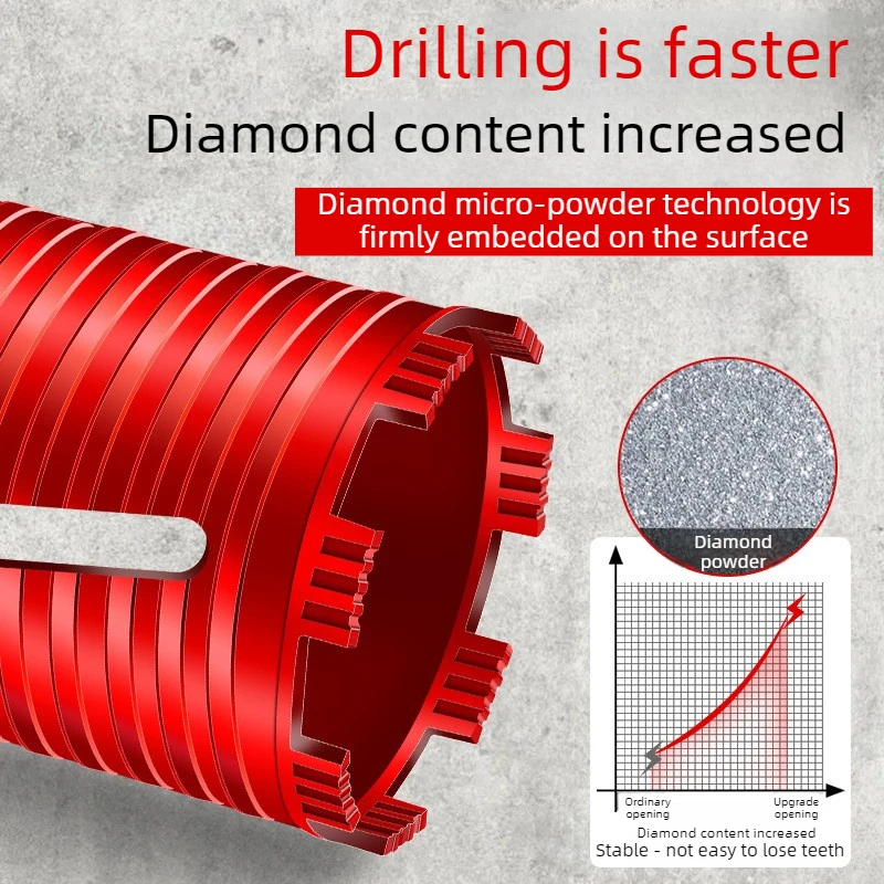150MM Short Dry Drilling Drill Bit Sharp Wall Hole Opener Concrete Drill Bits Professional Grooving Bit Air Conditioning Tool